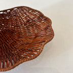 Boîte coquillage en osier tressé