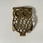 Brass owl trivet