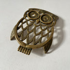Brass owl trivet