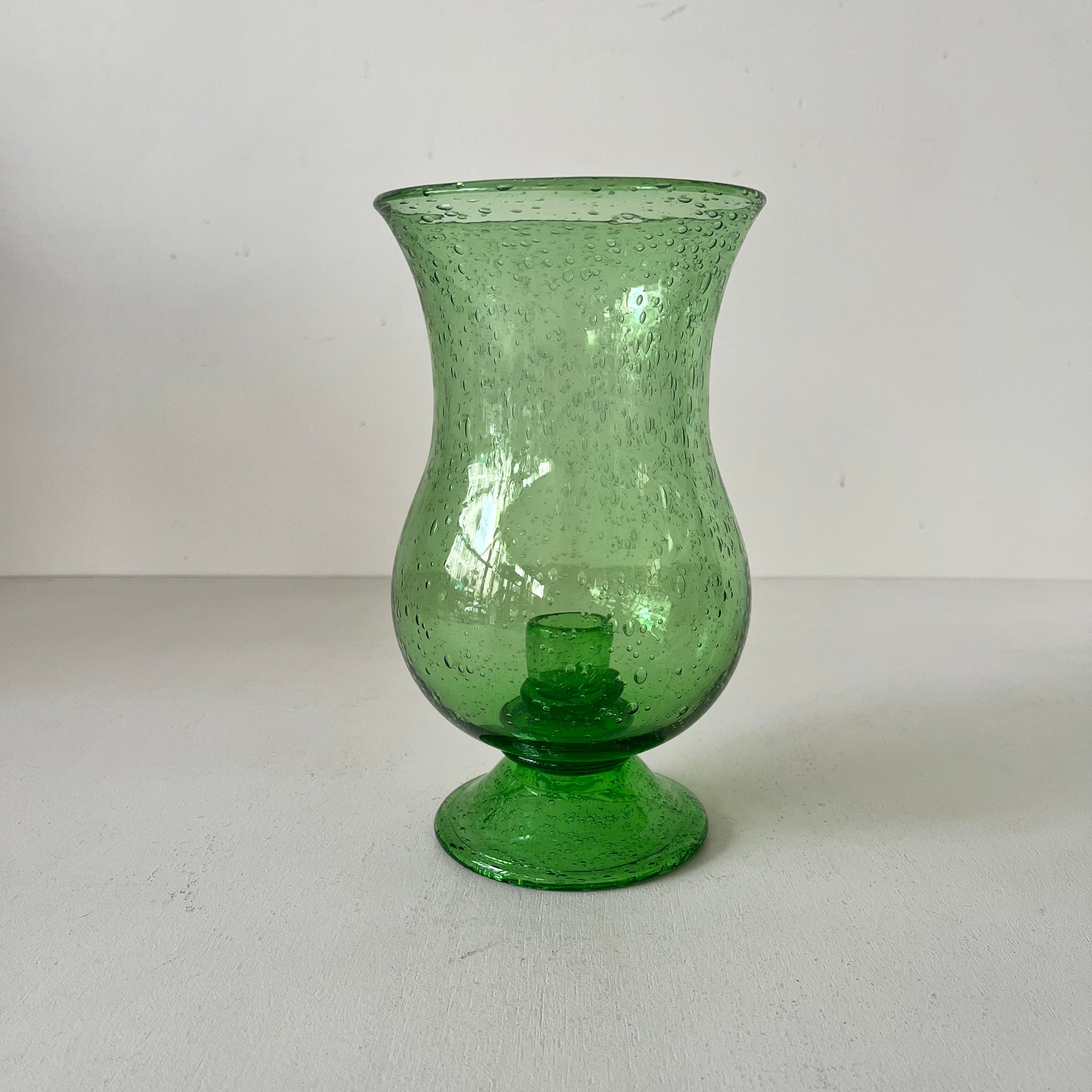 Photophore ou vase en verre bullé style Biot