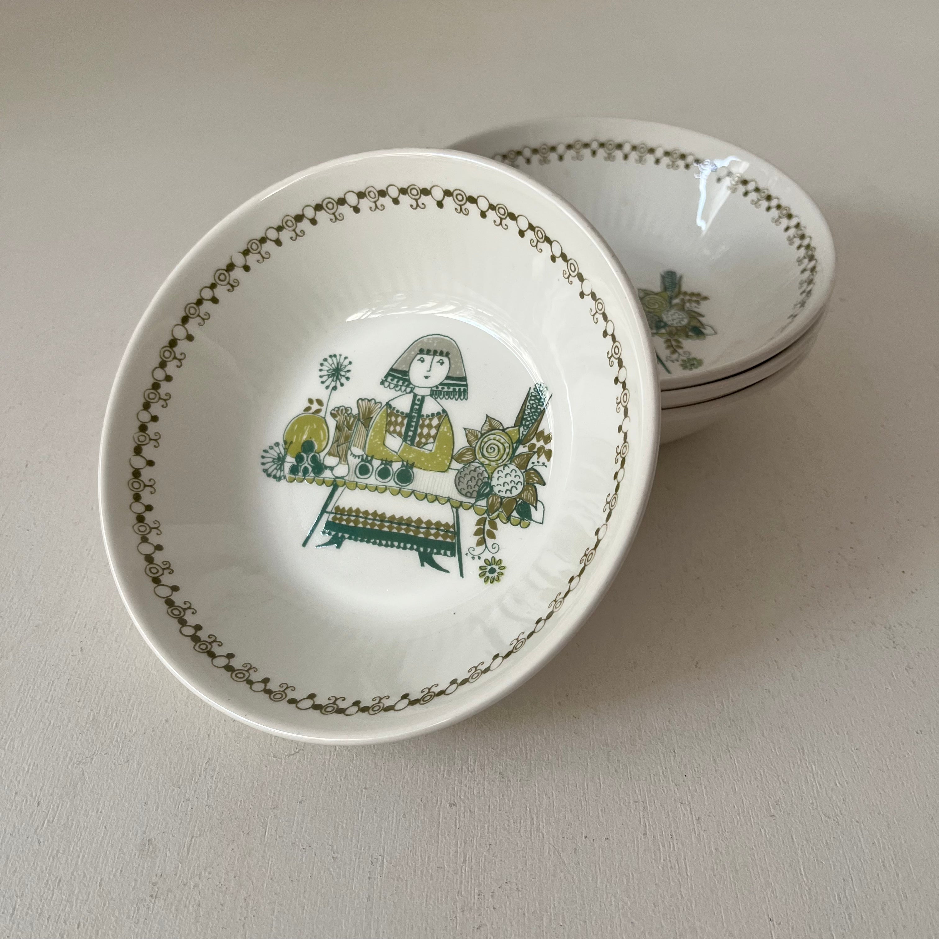 Set de 4 bols céramique blanche  Market