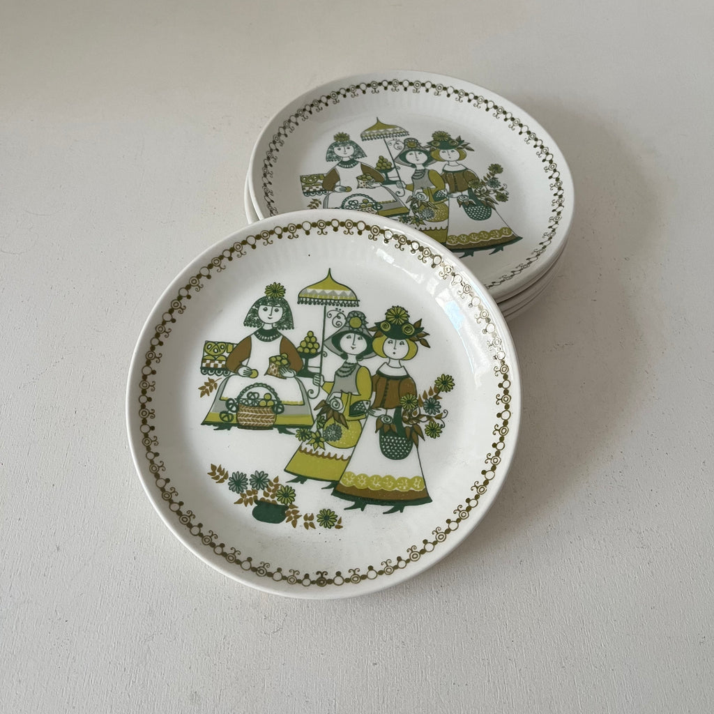 Set of 6 Market dessert plates
