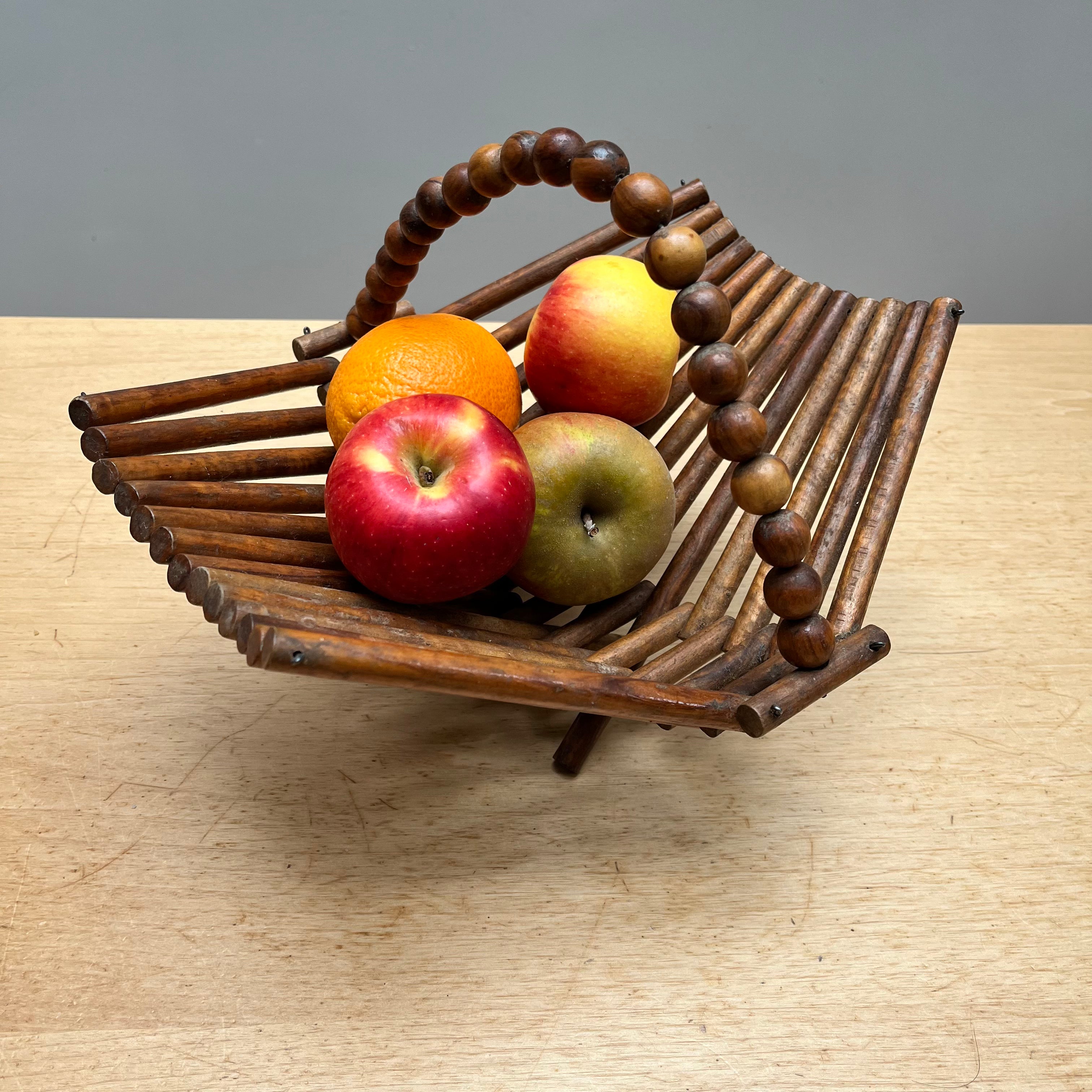 Corbeille à fruits pliante en bois