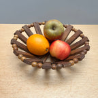 Olive wood fruit bowl