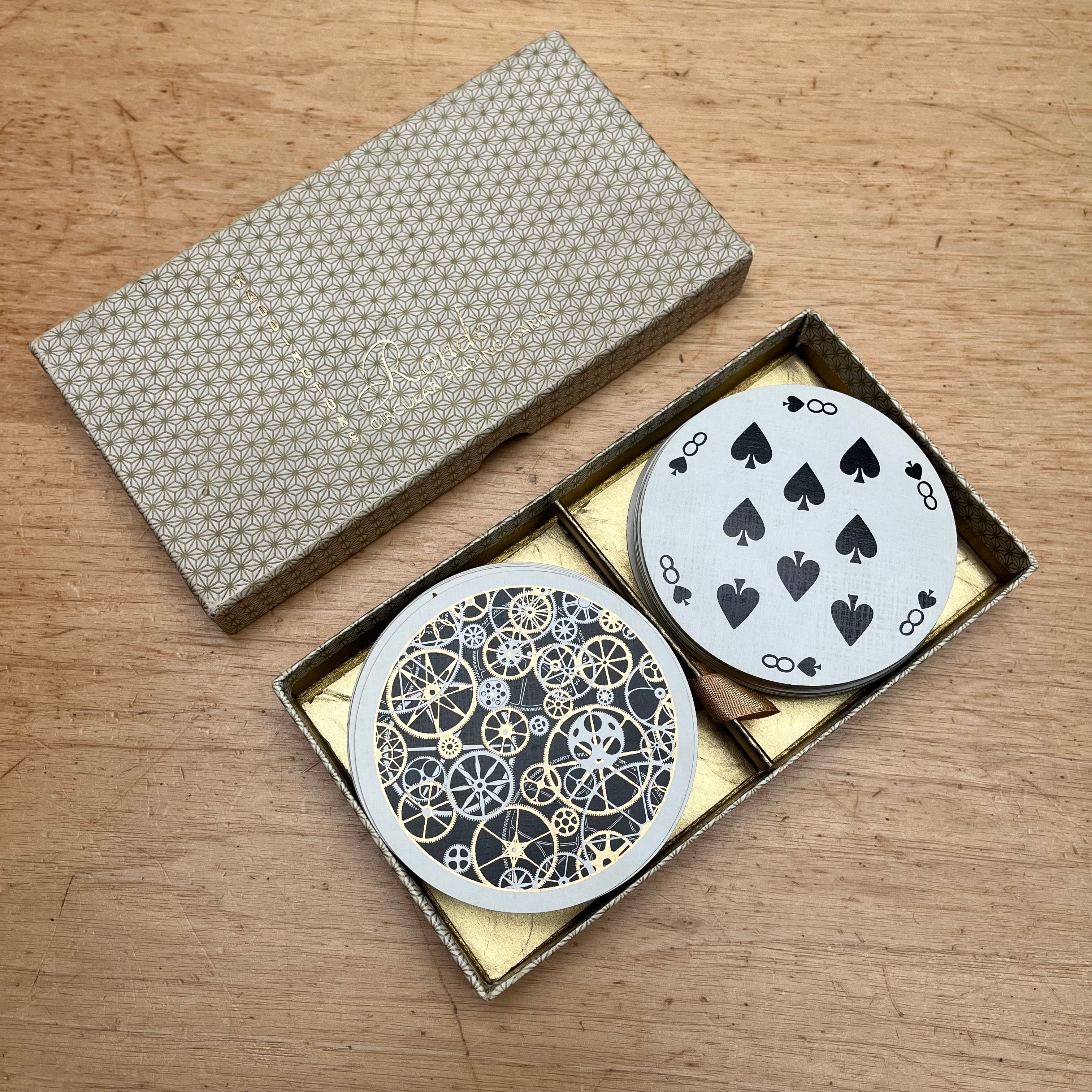 Coffret de 2 jeux de 52 cartes rondes